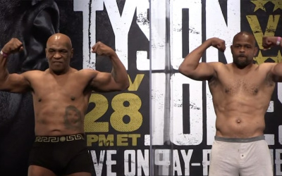 Mike Tyson vs Roy Jones Jr- official weights, running order, undercard