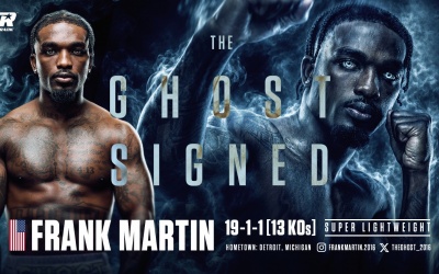 Super Lightweight Contender Frank “The Ghost” Martin Inks Promotional Pact with Top Rank todd dubeof wiki boxrec adrian clark bob arum