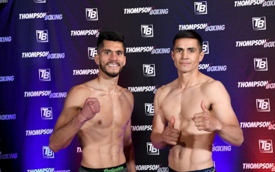 George Acosta vs Cesar Villarraga weights fight schedue ringwalks fight time date tv channel facebook youtube channel how to watch thompson boxing promotions oddschecker