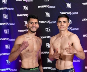 George Acosta vs Cesar Villarraga weights fight schedue ringwalks fight time date tv channel facebook youtube channel how to watch thompson boxing promotions oddschecker
