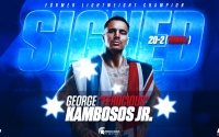 George “Ferocious” Kambosos Jr. signs co-promotional agreement with Top Rank devin haney boxer rematch highlights compubox stats boxrec maxi hughes ibf eliminator lightweight australia champions america