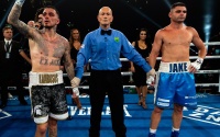 George Kambosos Jr fights through tricky cut to beat Jake Wyllie watch full highlights results wiki boxrec richardson hitchins