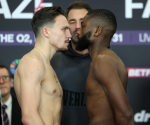 How to watch George Liddard vs Derrick Osaze weights, running order, quotes, tale of the tape, ringwalk times, TV channel dazn what time start