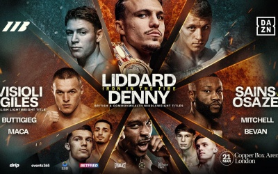Youngest ever British and Commonwealth middleweight champion maiden defence announced george liddard tyler denny tickets boxrec how to watch fight