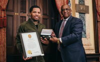 Gervonta Davis presented with the Key to the City by Baltimore Mayor