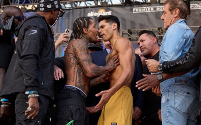 Gervonta Davis vs Ryan Garcia weigh-in results running order and ringwalk times Gervonta Davis vs Ryan Garcia official weights and fight schedule david morrell jr. what time start event dazn coverage