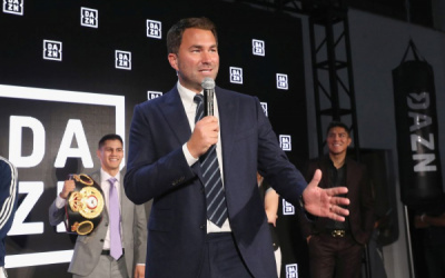 Eddie Hearn announces new UK broadcasting deal with DAZN with 'huge schedule' planned from July, Sky Sports, Anthony Joshua, Mayweather vs Logan Paul, BoxRec, Highlights, TV, Streaming