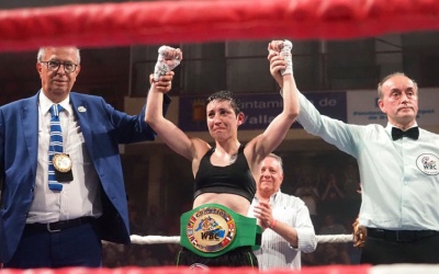 Isabel Rivero crowned WBC Mediterranean light-flyweight champ Griselda Torollari how to watch fight highlights full results reports boxrec youtube boxer female title
