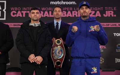 Jack Catterall describes fight with Arnold Barboza Jr. as "high risk, high reward" fial press conference notes quotes eddie hearn trainer jamie moore josh taylor highlights