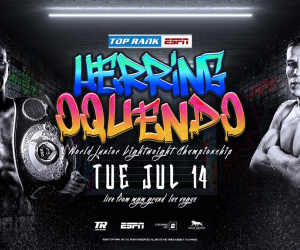Jamel Herring to defend WBO World title against Jonathan Oquendo on July 14 vs carl frampton