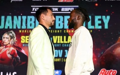 Janibek Alimkhanuly and Denzel Bentley both aim to continue their knockout streak in WBO middleweight title clash boxrec fight time date espn how to watch in the uk