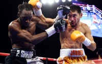 Janibek Alimkhanuly pushed all the way by Briton Denzel Bentley uk boxrec fight time date tv channel ud points win score highlights how to watch full fight