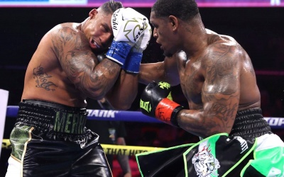 Gulf Coast Triumph Jared Anderson dominates Ryad Merhy watch full fight highlights who won boxrec world rankings wiki