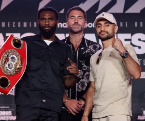 Jaron ‘Boots’ Ennis vs David ‘Ava’ Avanesyan final press conference quotes boxrec carl greaves england trainer oddschecker dazn how to watch