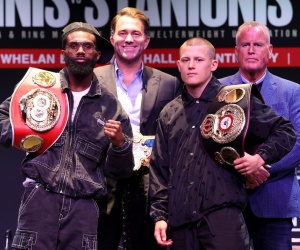 Jaron ‘Boots’ Ennis vs Eimantas Stanionis final press conference quotes boxrc eddie hearn matchroom dazn how to watch oddschecker best betting odds