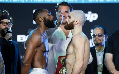 Jaron ‘Boots’ Ennis vs Karen Chukhadzhian weigh-in results and fight info fight time date tv channel undercard ringwalk times boxrec wiki