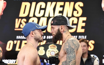 Jazza Dickens vs Anthony Cacace official weigh-in results running order ringwalks, betting odds boxrec prediction results 