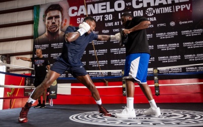 Jermell Charlo shares details of his training camp ahead of Canelo Álvarez undisputed showdown fight time date tv channel how to watch showtime ppv costs price live stream links oddschecker derrick james