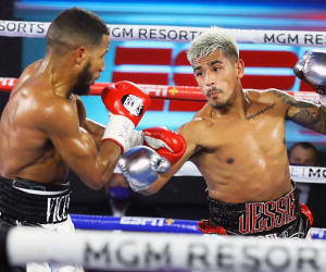 Jessie Magdaleno prevailed over Yenifel Vicente via disqualification who wins won result full report highlights top rank boxing