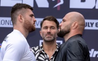 Johnny Fisher vs Alen Babic launch press conference quotes Johnny Fisher predicts heavyweight clash with Alen Babic will end in "a proper tear up" boxrec eddie hearn oddschecker predictions