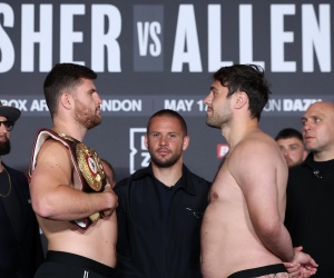 Johnny Fisher vs Dave Allen 2 weigh-in results Johnny Fisher vs Dave Allen 2 full fight details - weights, running order, ringwalk times, TV channel, bettings odds, predictions oddschecker how to watch