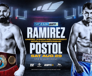 Jose Ramirez to defend Unified junior-welterweight titles to Viktor Postol on August 29