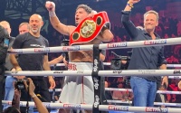 Josh Kelly drops Bakhram Murtazaliev on his way to becoming Sunderland fight highlights results points boxrec first world champion youtube next defence adam booth trainer wiki olympics