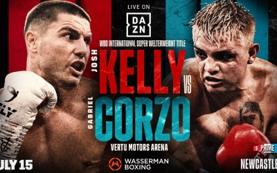 Josh Kelly vs Gabriel Corzo postponed to July 15 after Brit suffers from injury in training fight tickets dazn new date who wins predictions watch kalle sauerland newcastle boxrec