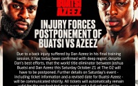 Cancelled injured new Joshua Buatsi vs Dan Azeez is off injury tickets refunds hotels what happened why is postponed date boxxer sky sports ben shalom promoter bets when