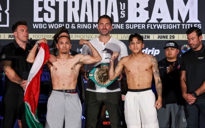 Juan Francisco Estrada vs Jesse Rodriguez weigh-in results and fight schedule oddschecker betting odds bets predictions fight preview wbc