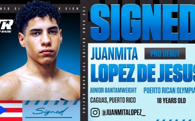 Son of retired two-weight world champion Juanmita López De Jesús turns pro with Top Rank Juan Manuel “Juanma” Lopez boxrec wiki olympics paris 2024 bob arum pro debut fight date