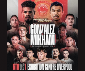 Unbeaten featherweights Dayan Gonzalez and Wira Mikham clash for vacant IBO World title in Liverpool boxrec boma brown lucas biswana next fights lee eaton lets go management