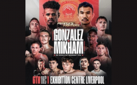 Unbeaten featherweights Dayan Gonzalez and Wira Mikham clash for vacant IBO World title in Liverpool boxrec boma brown lucas biswana next fights lee eaton lets go management