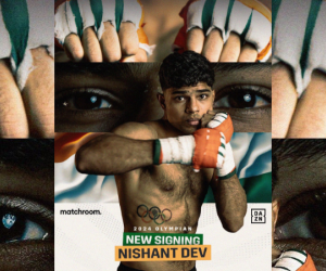 Olympian and World bronze medallist Nishant Dev turns over with Matchroom boxrec fight time date tv channel wiki how to watch olympics amateur career record