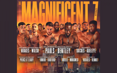 The Magnificent Seven Rides in to Wembley - Denzel Bentley vs Brad Pauls headlines british title middleweight frank warren queensberry tickets how to watch tnt sports