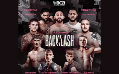 december 6th BCB Promotions announces full card for Backlash boxrec tickets errol johnson headlined by Midlands Area middleweight champion Troy Coleman