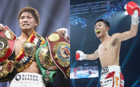 Naoya Inoue and Junto Nakatani shake hands on 2026 clash in Tokyo boxrec oddschecker wiki predictions next fight