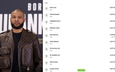 Chris Eubank Jr. cancelled makes good on his promise to pay boxers from original fight with Conor Benn boxrec fight time date tv channel undercard net worth