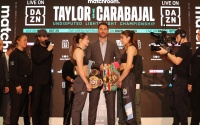 Katie Taylor vs Karen Elizabeth Carabajal weights and schedule dazn how to watch uk what time start loma ortiz Matchroom Boxing YouTube channel