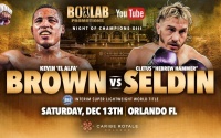 Kevin Brown and Cletus Seldin clash for the for the WBA Interim world super-lightweight title