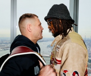 Denys Berinchyk and Keyshawn Davis face off 100 stories above NYC boxrec quotes did you know facts norfolk how to watch time ringwalks gmt et pt america new york