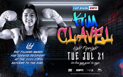 NABF light flyweight champion Kim Clavel returns to the ring on July 21