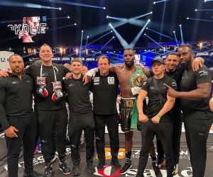 Lawrence Okolie blasts defending champion Lukasz Rozanski away in one round to become a two-weight world champion WBC bridgerweight watch full fight highlights ko knockout wiki boxrec youtube