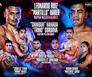 Unbeaten super-welterweight prospect Leonardo Ruiz steps up against Elias Haedo