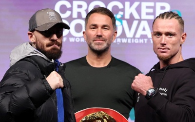 Lewis Crocker vs Paddy Donovan 2 final press conference quotes how to watch dazn fight time date tv channel trainer andy lee billy nelson gym scotland ireland irish