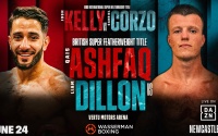 Super featherweights Liam Dillon and Qais Ashfaq clash for the British title on Kelly-Corzo card newcastle fight tv channel dazn wasserman boxing tickets vertu motors arena how to watch