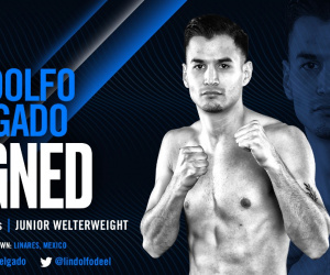 Top Rank signs unbeaten Mexican knockout artist Lindolfo Delgado bob arum Jose Ramirez vs Josh Taylor undercard 11-0 kos olympian amateur record boxrec watch next fight