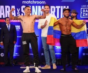 Mauricio Lara makes good on his promise and stops Jose Sanmartin in three josh warrington boxrec wba ibf featherweight world champion next fight