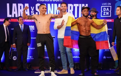 Mauricio Lara vs Jose Sanmartin weigh-in results, running order and ringwalks what time start how to watch in the uk dazn  main event