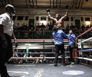 Michael Hunter scores a brutal KO over British boxer Eli Frankham boxrec fight night results york hall bakole world rankings watch youtube knockout